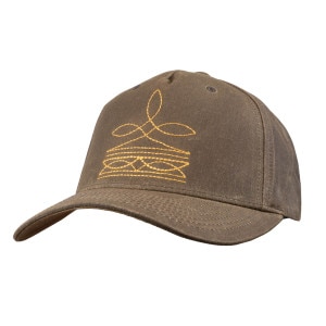 Capx wrangler western boot stich wax canvas snapback cap